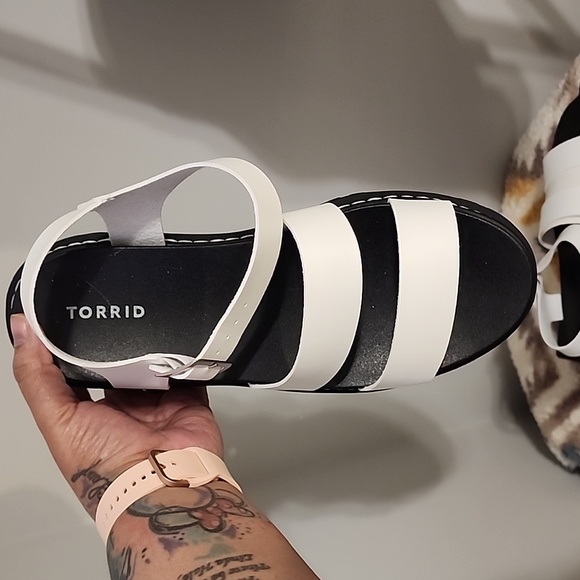 Torrid White Dip Dye Chunky Gladiator - Picture 4 of 4